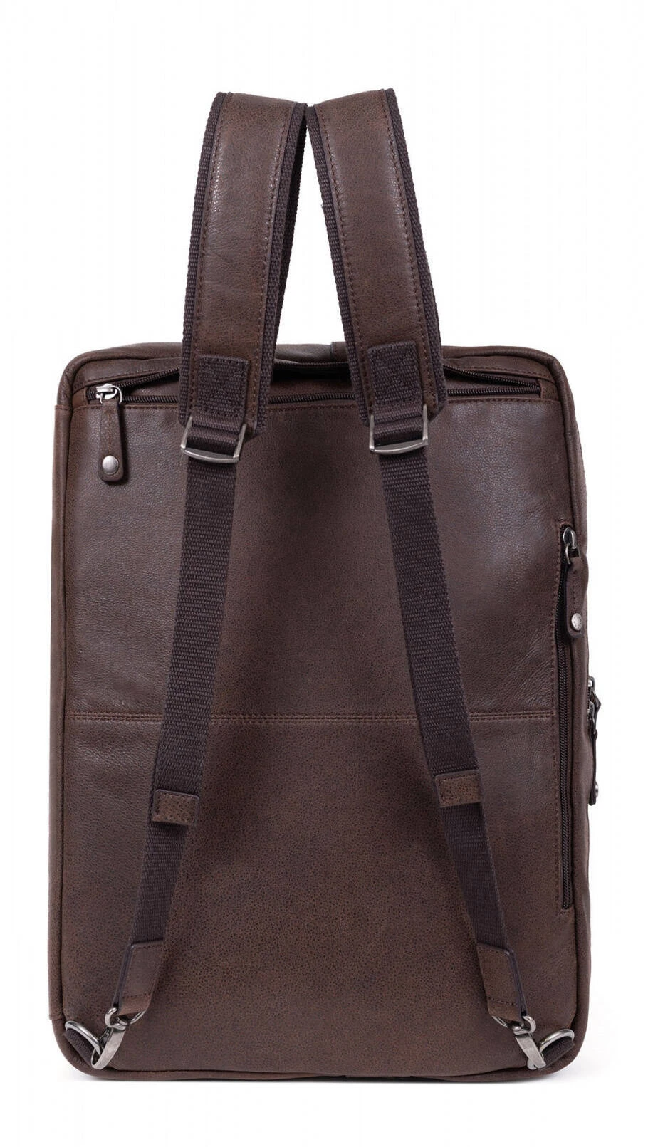 Hexagona Sac Transformable 15" Et A4 En Cuir De Vachette Marron " 666177 " 3 Hexagona Sac Transformable 15" Et A4 En Cuir De Vachette Marron " 666177 " – Image 3