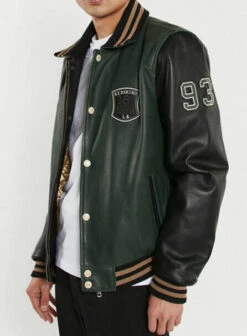 Blouson Cuir Teddy Redskins Vert/noir " SKATEBOARD " -Maroquinerie skateboardcohibabiais 034141400 1443 29092023