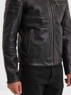 Blouson Cuir Homme Noir " STARGET " 8 Blouson Cuir Homme Noir " STARGET " -Maroquinerie stargetnoirdetail 060197900 1020 24102023