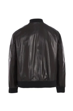 Blouson Cuir Homme Style Bombers Noir " THOMAS "