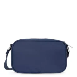 Lancaster - Petit Sac Trotteur Zippé Mini Basic Vita Bleu Foncé -Maroquinerie travers zippe mini basic vita 239 2