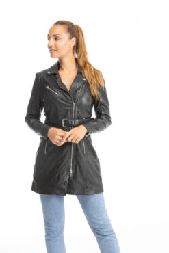 GIPSY Trois Quart Cuir Femme Agneau Noir " DAYNA " 13 GIPSY Trois Quart Cuir Femme Agneau Noir " DAYNA " -Maroquinerie trois quart cuir femme noir dayna 3 099169300 1430 26092023