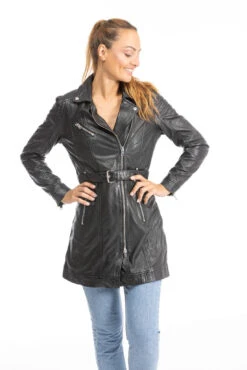 GIPSY Trois Quart Cuir Femme Agneau Noir " DAYNA " 12 GIPSY Trois Quart Cuir Femme Agneau Noir " DAYNA " -Maroquinerie trois quart cuir femme noir dayna 4 068505300 1430 26092023