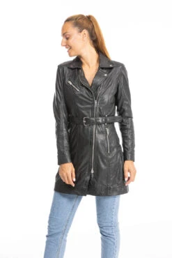 GIPSY Trois Quart Cuir Femme Agneau Noir " DAYNA " 16 GIPSY Trois Quart Cuir Femme Agneau Noir " DAYNA " -Maroquinerie trois quart cuir femme noir dayna 7 043873100 1430 26092023