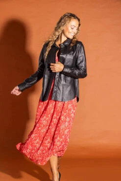 Oakwood Chemise En Cuir Pour Femme Noir " 64049 " -Maroquinerie veste cuir femme 64049 2 083933500 1450 28092023