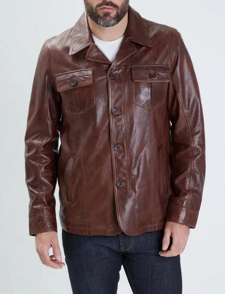 Veste Cuir Homme Bison "100150" 2 Veste Cuir Homme Bison "100150" – Image 2