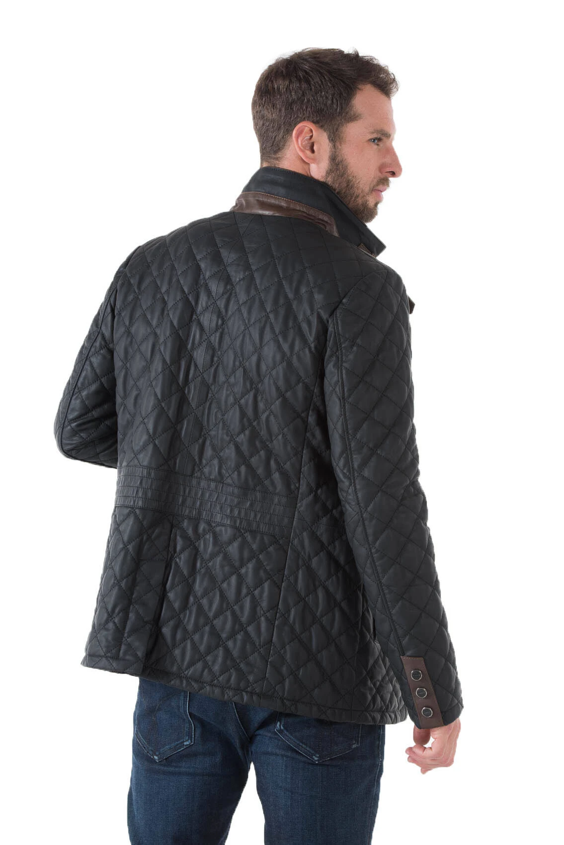 Veste Cuir Homme Noir "E 09" 3 Veste Cuir Homme Noir "E 09" – Image 3