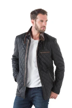 Veste Cuir Homme Noir "E 09" 7 Veste Cuir Homme Noir "E 09" -Maroquinerie veste cuir homme e09 demi longeur moderne travaille surpiqures esprit blazer elegant porte 012111400 1518 15102016