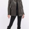 Veste Demi Longueur Femme Olive " MONIQUE "