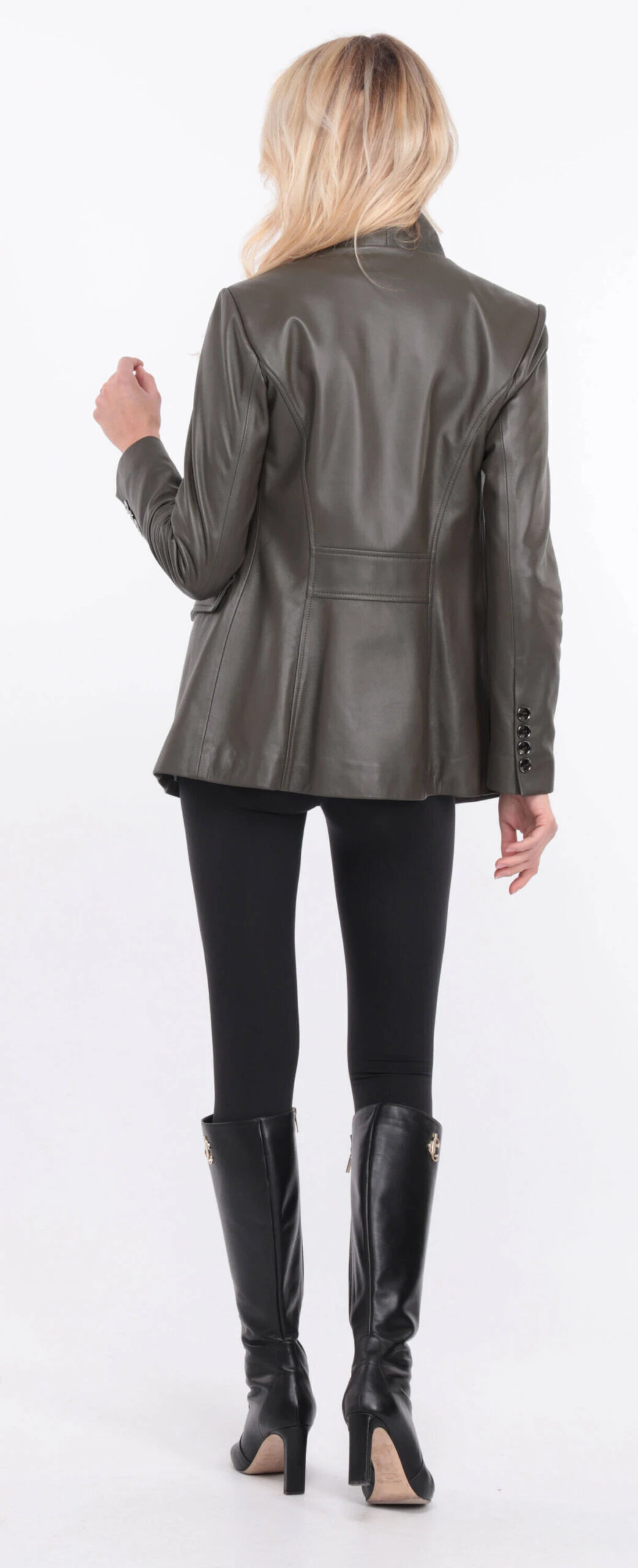 Veste Demi Longueur Femme Olive " MONIQUE " 10 Veste Demi Longueur Femme Olive " MONIQUE " – Image 10