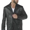 Veste Cuir Homme Noir Agneau Style Blazer Classique " JULIEN "