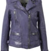 Blouson Cuir Femme Lilas Oakwood "62065"