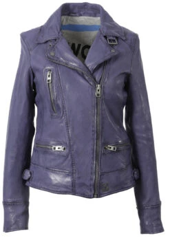 Blouson Cuir Femme Lilas Oakwood "62065"
