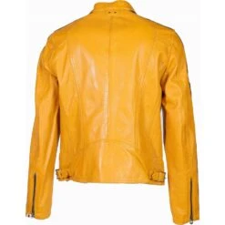 Blouson Cuir Femme Jaune " 103546 "
